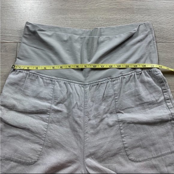 Anthropologie Hei Hei Grey Linen Wide Leg Pants - Picture 9 of 11